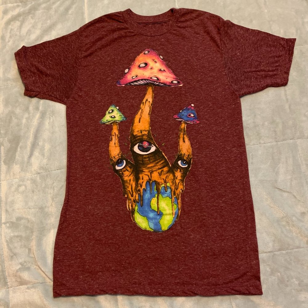 Small Earthbound Tee with Psychedelic Art